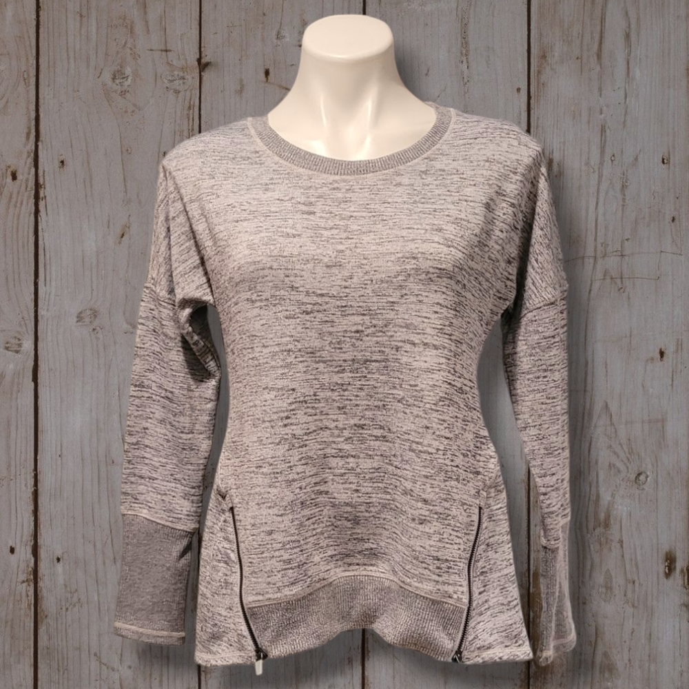 90 Degree by Reflex Women's Medium Grey Active Yoga Long Sleeve Top